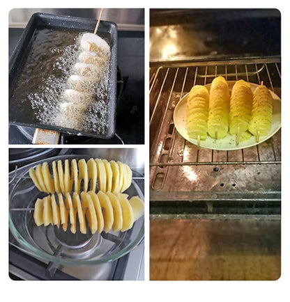 Whirlwind Potato Spiral Cutter – Creative Vegetable Slicer & Potato Tower Maker for Kitchen