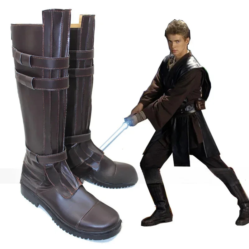 SW Cosplay Boots – Darth Vader, Anakin, Luke Skywalker, Obi-Wan, Darth Maul & Stormtrooper Shoes for Men’s Halloween Costume