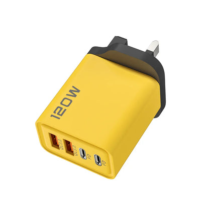 120W 4-Port USB Type-C Fast Charger – Quick Charge Adapter for iPhone, Samsung, Xiaomi