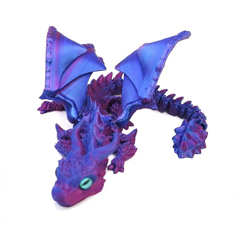 3D Printed Movable Dragon Fidget Toy – Rotatable Articulated Desktop Ornament & Gift for Kids & Adults