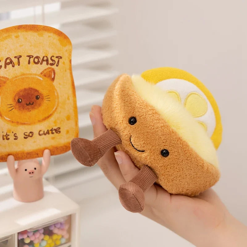 Cute Dessert Plush Toys – Soft Cake, Waffle, Pancake, Macaron, Éclair Stuffed Dolls for Kids Gift & Home Decor