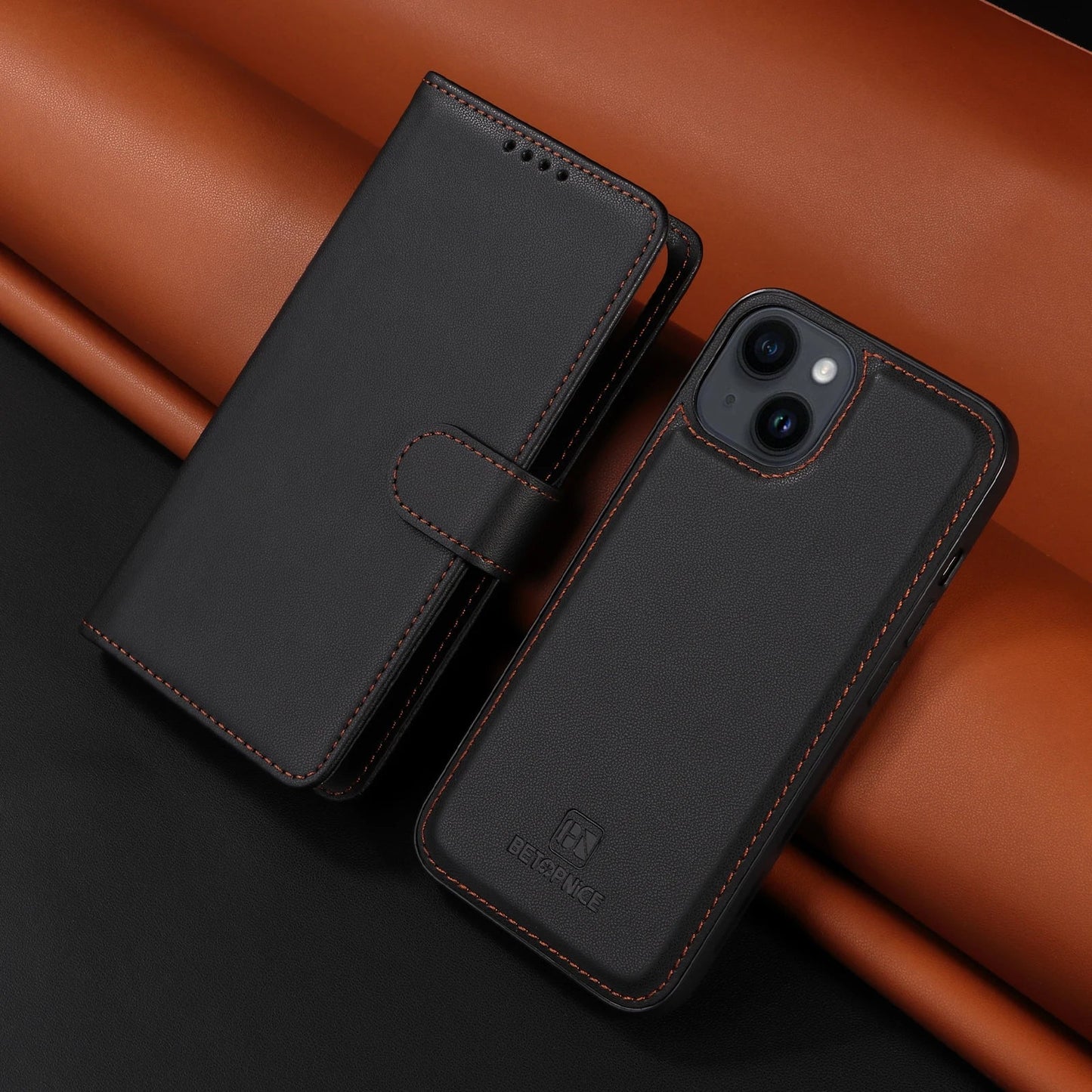 2-in-1 Magnetic Card Slot Leather Wallet Case for Xiaomi Redmi Note 13 Pro Plus, 12, 13C, 13T, C65 & POCO X6 5G – Stand Bag with Strap Cover