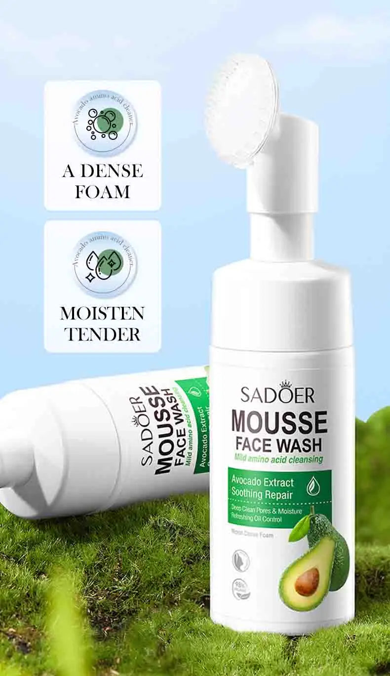 SAODER Fruits Facial Cleanser – Moisturizing & Hydrating Face Wash Foam with Massage for Skincare
