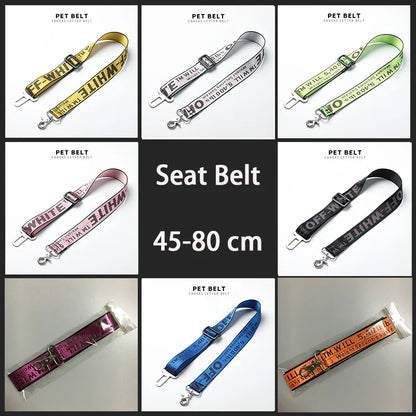 Nylon Dog Collar & Harness Set – Adjustable Durable Leash, Trendy Pet Accessories for Small & Medium Dogs, Seat Belt Safe