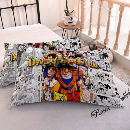 DRAGON BALL Anime Pillowcase – Cute Printed Pillow Cover for Comfortable Home Bedding & Gifts