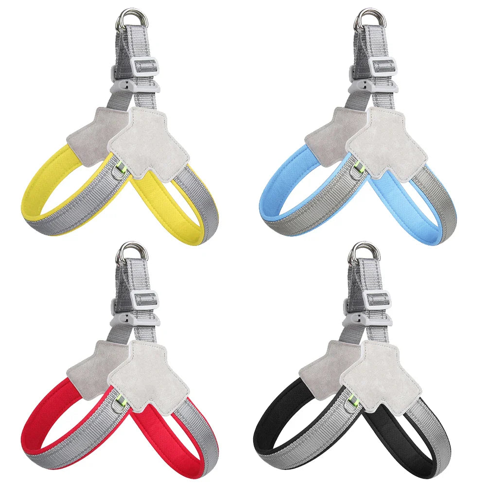 Reflective Pet Dog Harness: No-Pull Vest for Small to Medium Dogs and Cats - Puppy Chest Strap for Pugs, Chihuahuas, Bulldogs