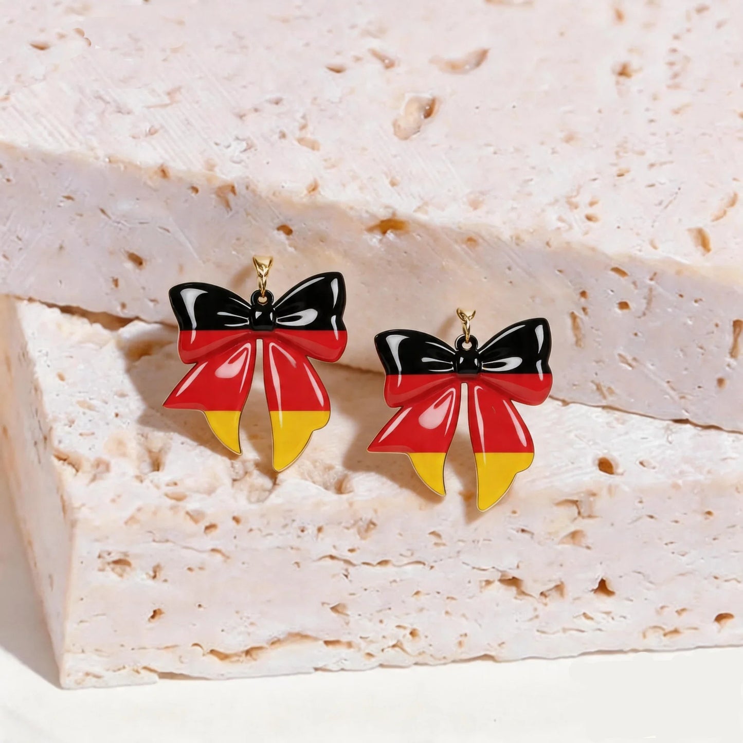 4th of July Patriotic Flag Earrings - Red White Blue American Dangle Jewelry Gift for Women