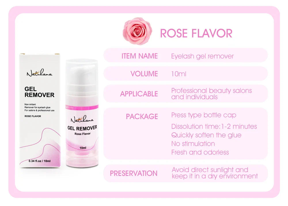 NATUHANA Eyelash Extension Jelly Remover – Fast, Safe, Non-Irritating Gel Glue Remover for Makeup