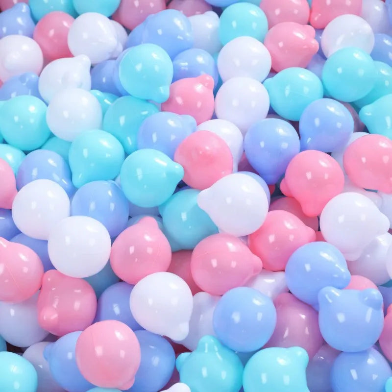 Colorful Baby Plastic Balls — Water Pool & Ocean Wave Balls with Basketball Hoop for Kids, Outdoor Tent Playhouse Toys