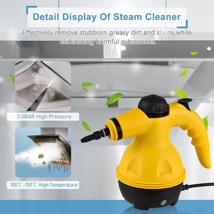 Handheld High-Temperature Steam Cleaner - Kitchen Range Hood, Bathroom & Car Cleaning Tool
