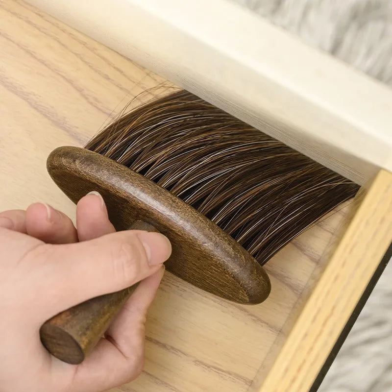Multifunctional Wooden Cleaning Brush - Soft Bristles for Gap, Keyboard, and Car Interior Cleaning