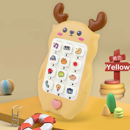Baby Musical Phone Toy - Sound Telephone with Teether for Infants & Early Learning