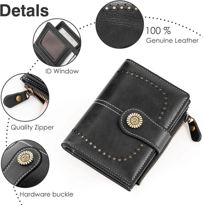 Fashionable Women’s Retro Short Wallet – PU Leather Multifunctional Handbag with Large Capacity, Multi-Card Slot & Coin Pocket