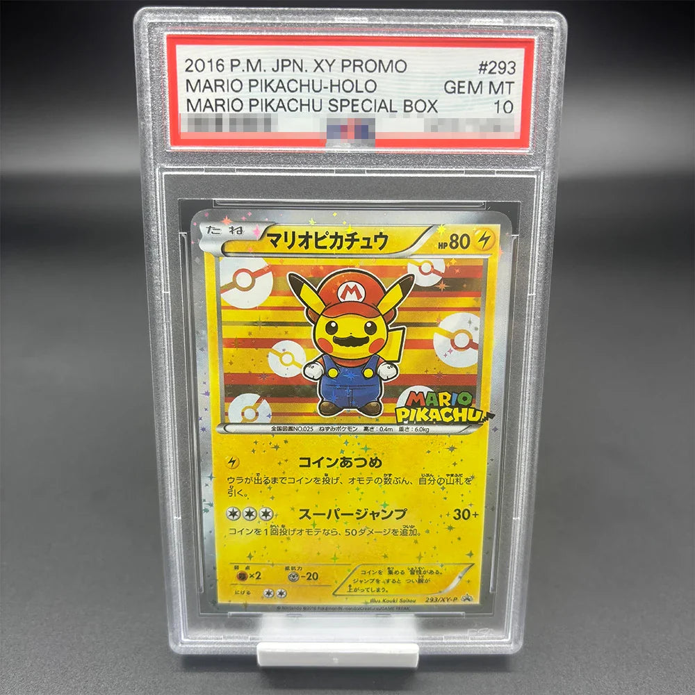 DIY 2023 PTCG Van Gogh Pikachu & Grey Felt Hat Collection Card – 10-Point Rating Anime Game Card Gift Toy