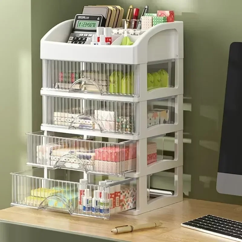 Hot Drawer Makeup Organizer – Large Capacity Plastic Storage Box, Lipstick Holder & Office Supplies Organizer