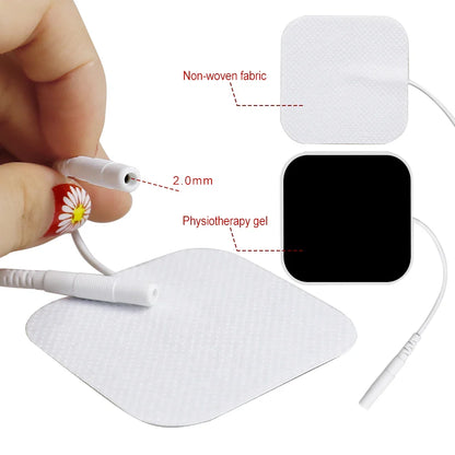 100/50pcs 5x5cm Muscle Stimulator Electrode Pads – Self-Adhesive Non-Woven Replacement for TENS Therapy Machines