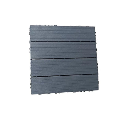 44-Piece Interlocking Patio Deck Tiles - 12x12in Weatherproof Wood-Look Snap-Lock Flooring for Balcony, Garden & Pool