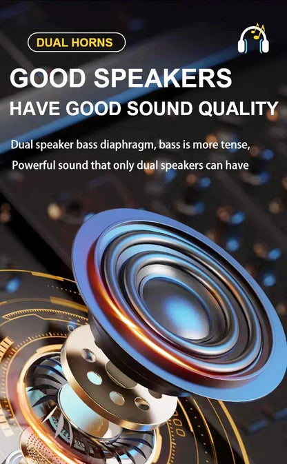 Portable Karaoke Machine with 2 Wireless Microphones — Boombox Player with AUX, TF Card, U Disk & Voice Changer for Parties