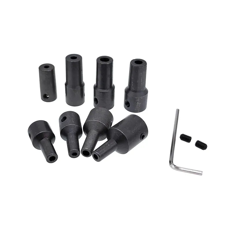 JT0 B10 B12 Adapter Connecting Rod – Steel & Copper Drill Chuck Shaft Sleeve, 4mm to 12mm Coupling