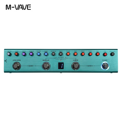 M-VAVE Tank-G Rechargeable Guitar Multi-Effects Pedal with 36 Presets & 9 Preamp Slots