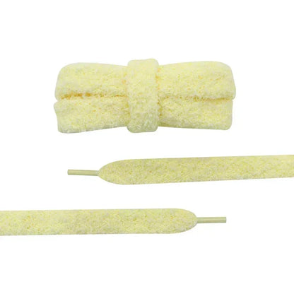 Fuzzy Shoelaces 15mm — Soft Plush Towel Laces for Fall, Winter, Halloween & Christmas Casual Sneakers