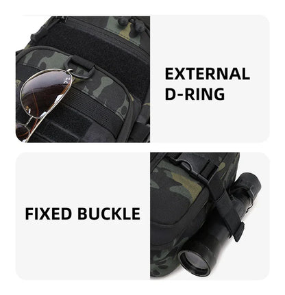 Camping Tactical Chest Bag – MOLLE Sling Backpack for Men, Outdoor Hiking, Cycling & Fishing