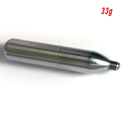 3/8-24UNF CO2 Cartridges – High Pressure Stainless Steel Rechargeable Cylinder for Oxygen Training, Scuba & Rescue Vest