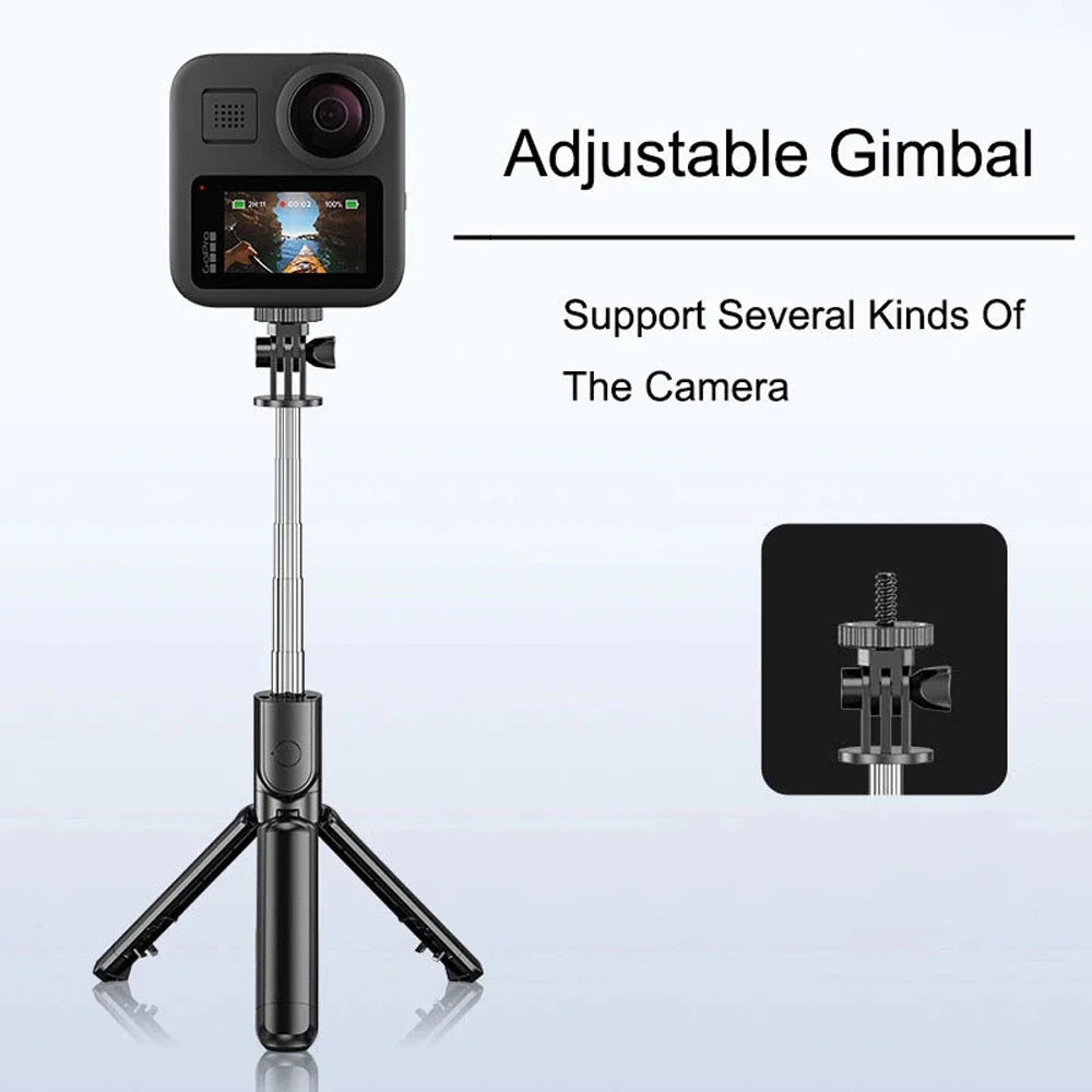 Wireless Bluetooth Selfie Stick Tripod – Foldable & Portable with Fill Light and Remote for iPhone & Android Phones