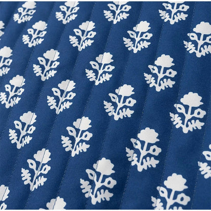 2025 Women’s Printed Quilted Padded Jacket – Collared Cotton Coat with Contrast Piped Pockets, Casual Autumn Outerwear