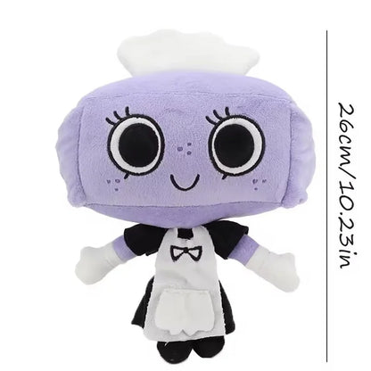 Dand's World Cosmo Caramel Drizzle Plush Toy – Lavender Maid Tisha Doll, Game Peripheral & Birthday Gift for Kids Room Decor