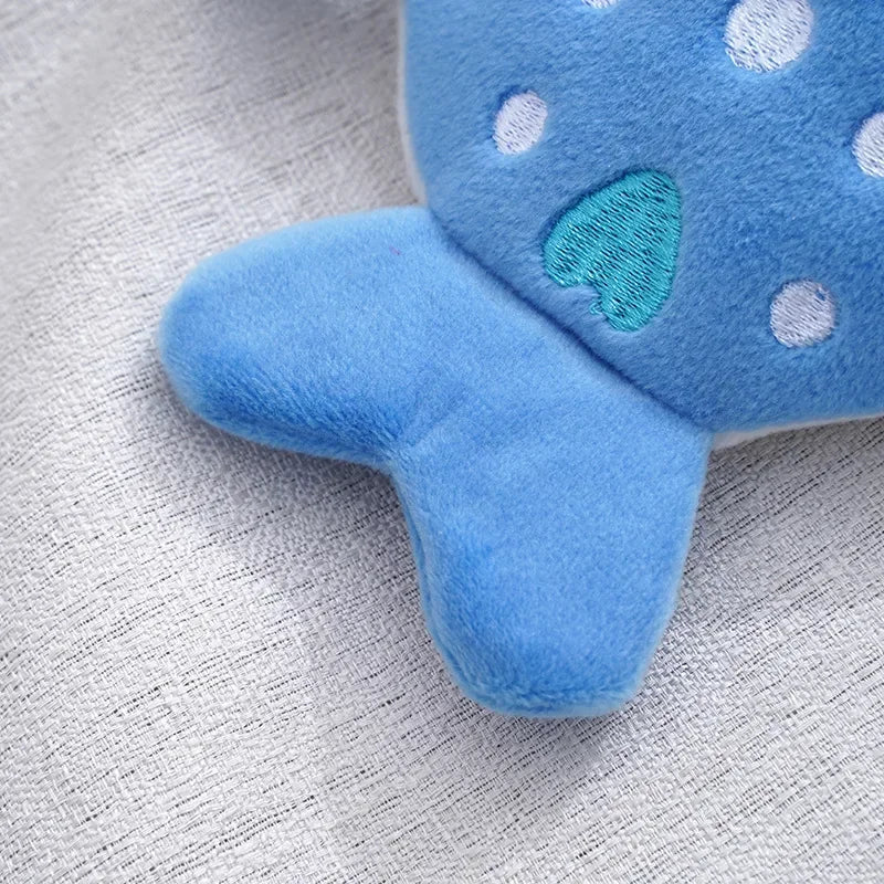 Cute Blue Shark Mini Coin Purse – Plush Zipper Wallet for Women, Key & Earphone Pouch