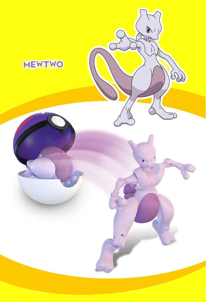 Pokemon Action Figures Set – Pikachu, Gengar, Dragonite, Snorlax & Pokeball Toys