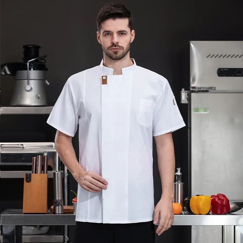 Unisex Chef Jacket – Summer Kitchen Shirt for Hotel, Restaurant, Bakery, Catering, and Cooking Uniforms