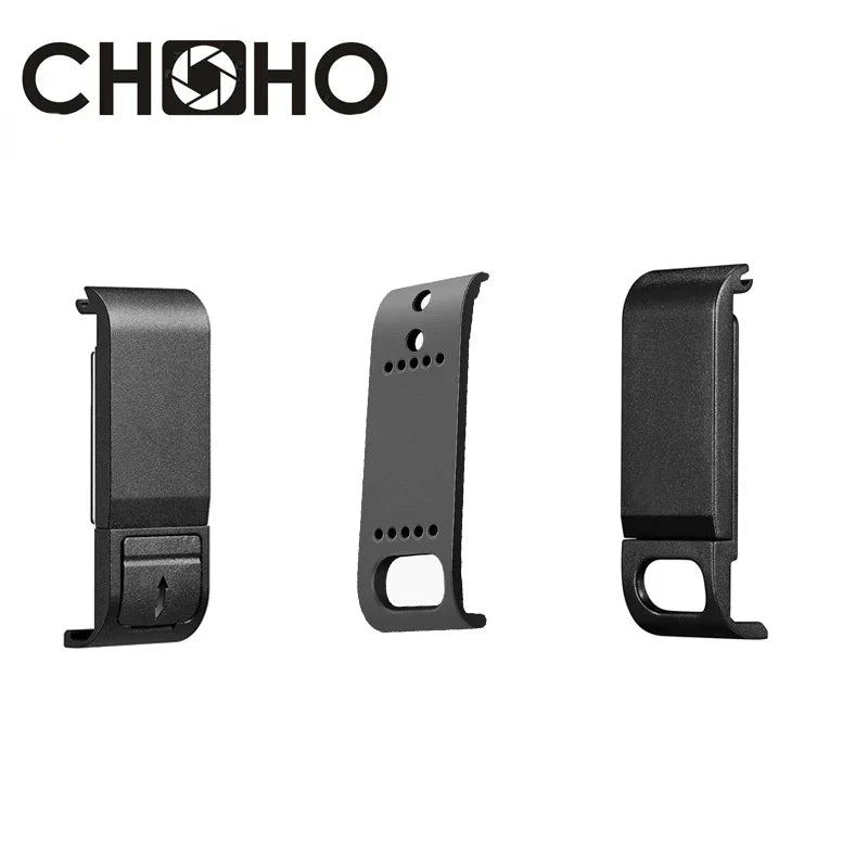 Rechargeable Side Cover Case & Battery Lid — Replacement Door for GoPro Hero 13, 12, 11, 10, 9, 8, Black Accessories