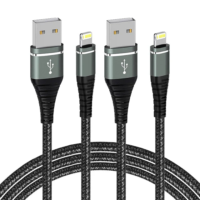 Original Lightning USB Fast Charging Cable – Nylon Braided Charger Cord for iPhone 14/13/12/11/XS/XR/8/7/6/SE