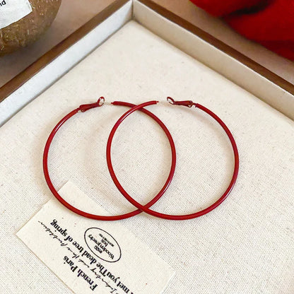 Women’s Shiny Large Circle Cross Hoop Earrings – Rhinestone Geometric High-End Fashion Jewelry