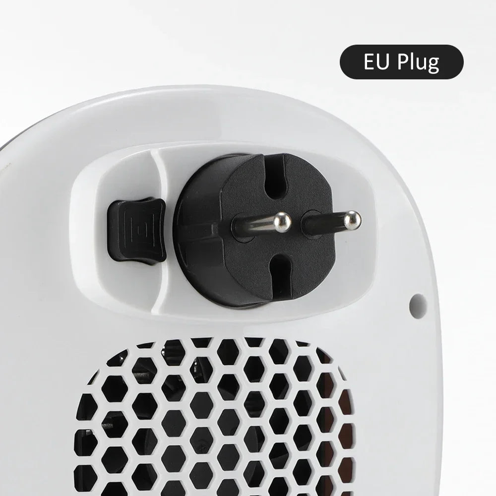 Portable PTC Electric Heater – EU/US Wall-Plug, Adjustable Temperature, Low-Noise Home & Bathroom Warmer