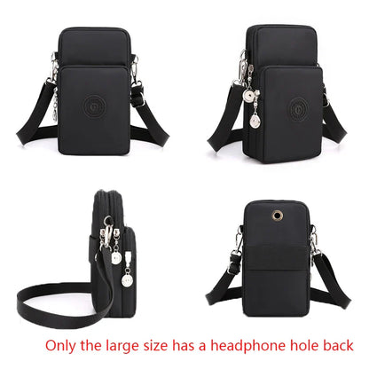 New Women's Nylon Mobile Phone Bag - Coin Purse, Shoulder Strap, Small Crossbody Bags for Wallet, Travel Purse