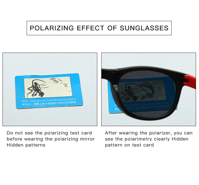 WarBlade Foldable Kids Sunglasses – Polarized UV400 Flexible Square Shades for Boys & Girls