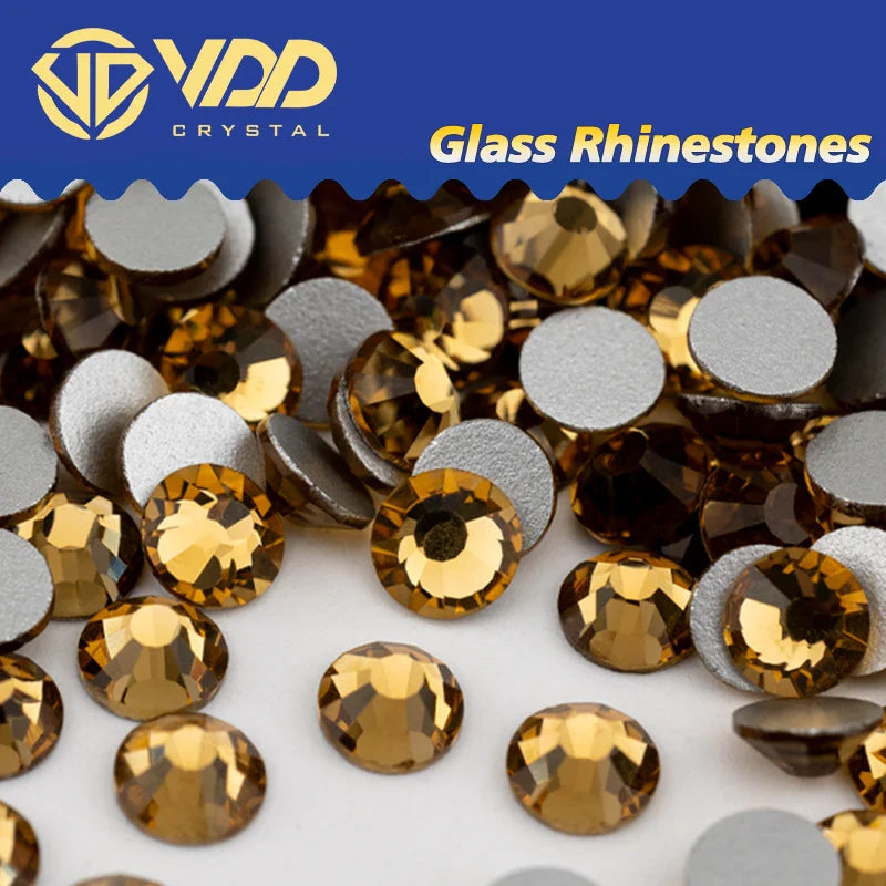 VDD SS4–SS30 Glass Crystal Rhinestones – High Quality Flatback Glitter Strass Stones for Nail Art, DIY Crafts & Decoration