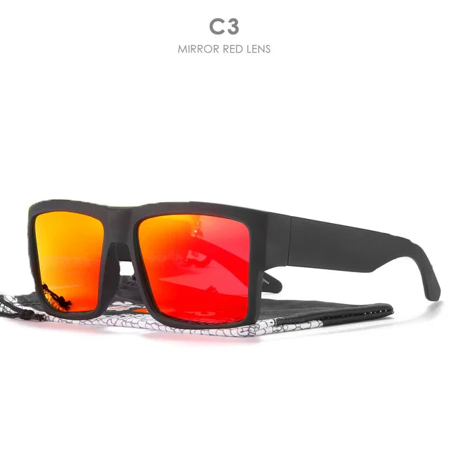 CYRUS Polarized Square Sunglasses — Classic Fashion Sport Driving Shades for Men & Women with Logo