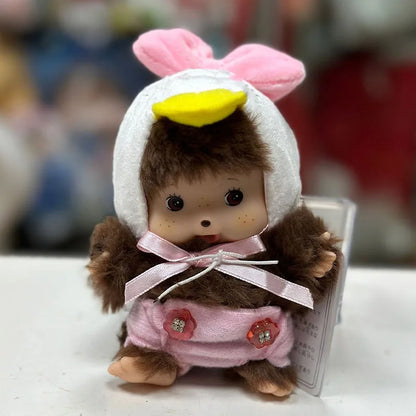 15cm DIY Monkey Plush Doll – Kawaii Dress-Up Pendant for Schoolbag, Cute Christmas & Children’s Gift