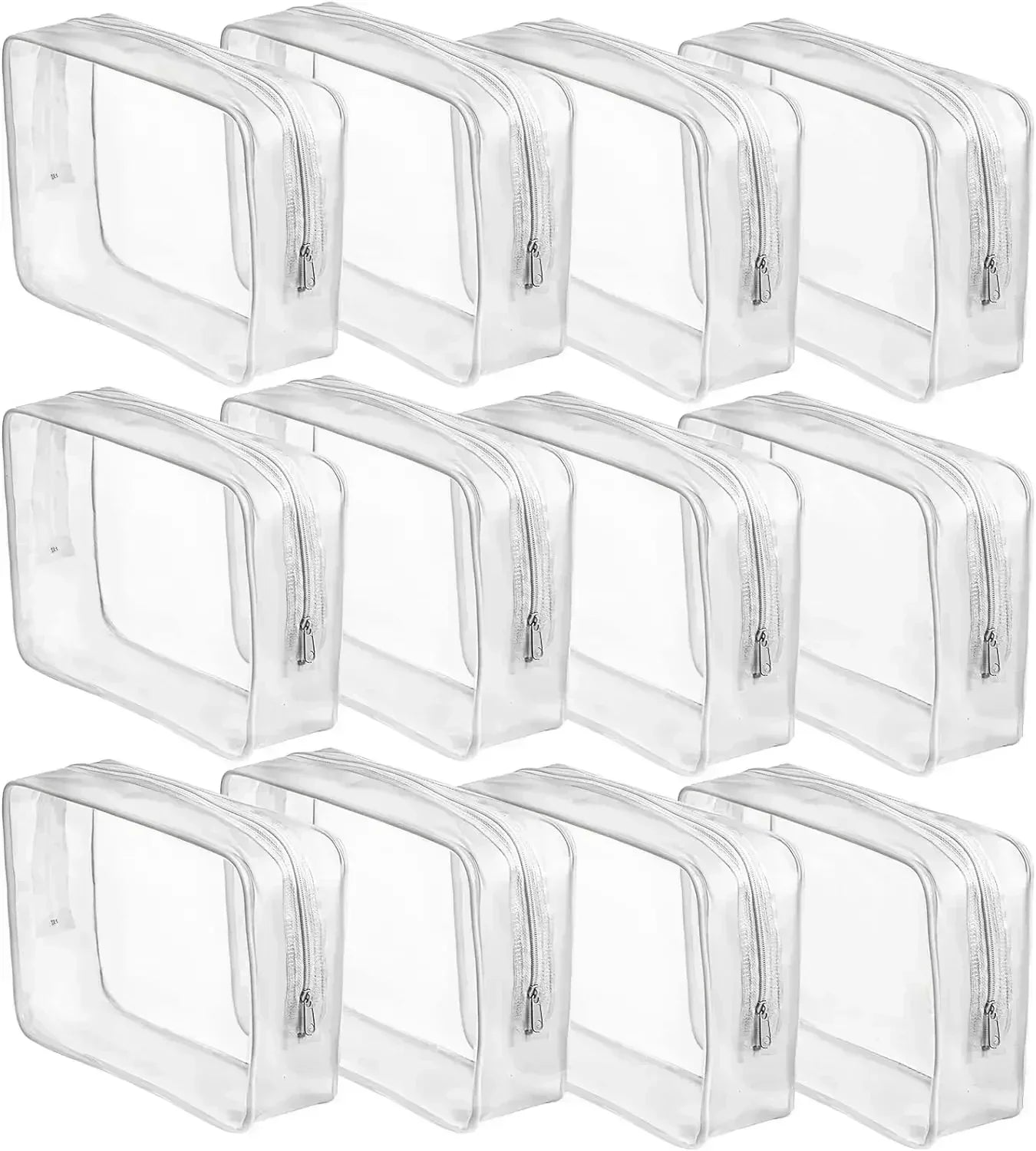 1/20PCS Transparent PVC Travel Organizer — Clear Makeup & Cosmetic Bag, Toiletry & Beauty Case
