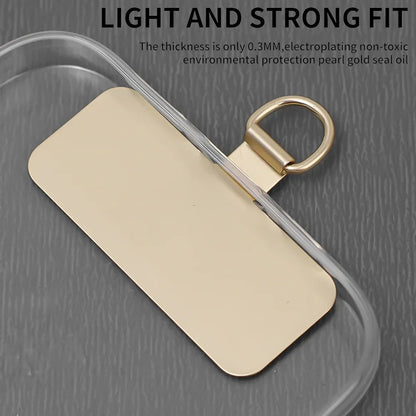 Ultra-Thin Stainless Steel Phone Tether Patch - 4/1PCS Replacement Cellphone Strap Parts for Lanyard Safety Connection