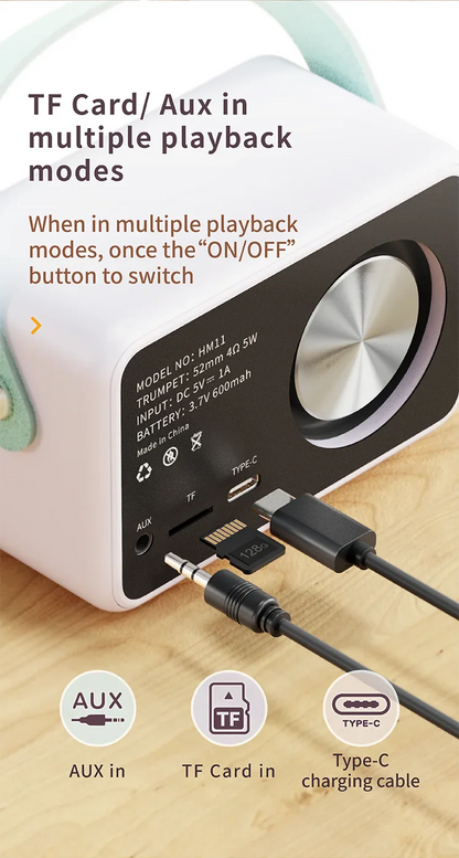 Wireless Portable Bluetooth Speaker — Mini Subwoofer Music Box with Hands-Free Function