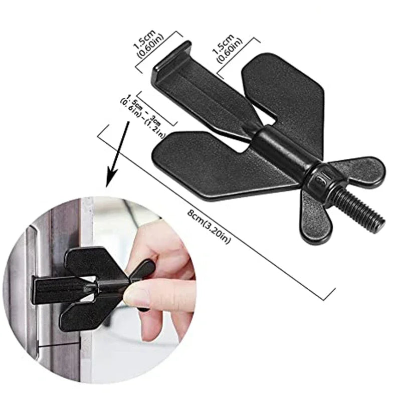 Portable Door Lock - Travel Hotel Privacy Lock for Any Doors - Anti-Theft Door Stopper for Home Security
