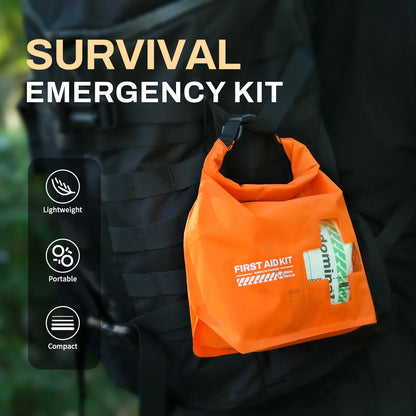 RHINO RESCUE Waterproof First Aid Kit — Lightweight Dry Bag with Emergency Survival Supplies for Outdoor Kayaking, Swimming & Boating