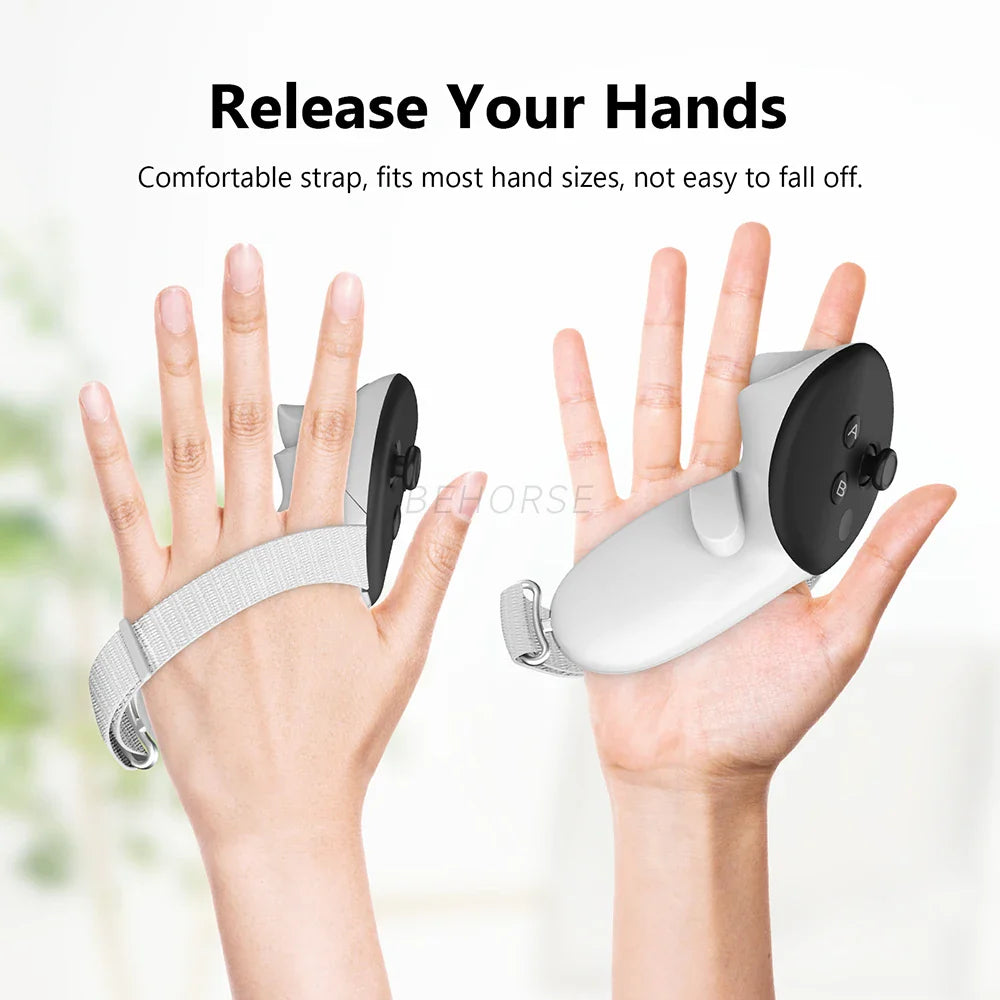 Handle Strap for Quest 3 VR: Anti-Slip Anti-Fall Handle Control Sleeve Protective Cover - Adjustable Strap for Quest 3 Accessories