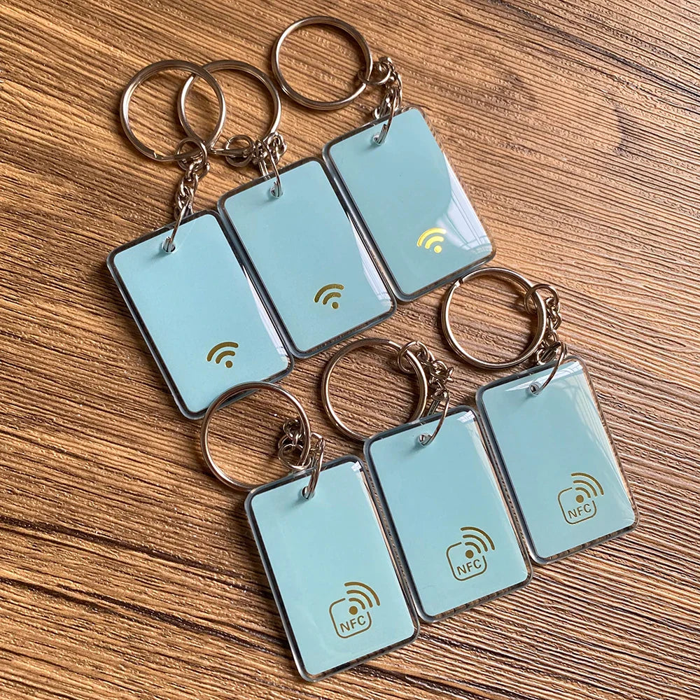 13.56MHz NFC213 Chip Keychains – 144Bytes RFID TAG ISO14443A NFC Key Fobs for All NFC-Enabled Phones