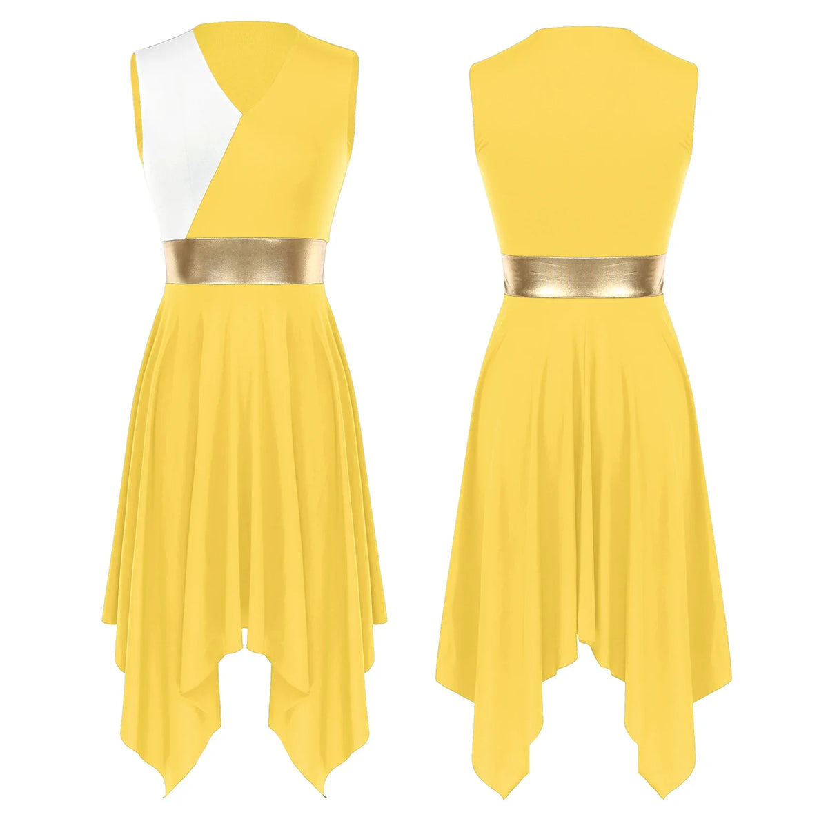 Women's Praise Dance Dress - Modern Liturgical Church Choir Costume with Irregular Hem for Ballet & Contemporary Dance